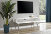 Auckland TV Stand White & Chrome JF720