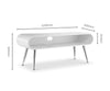 Auckland TV Stand White & Chrome JF720