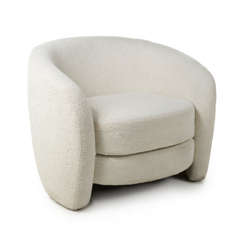 Hawksmoor Petra Boucle Vanilla White Tub Chair