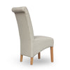 Shankar Cappuccino Herringbone Plain Roll Back Dining Chair