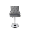 Hawksmoor Grey Brushed Velvet Bar Stool