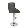 Hawksmoor Graphite Grey Leather Match Luxury Bar Stool