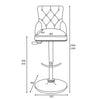 Hawksmoor Grey Brushed Velvet Bar Stool