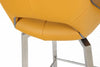 Shankar Medallion Yellow Leather Match Swivel Bar Chair