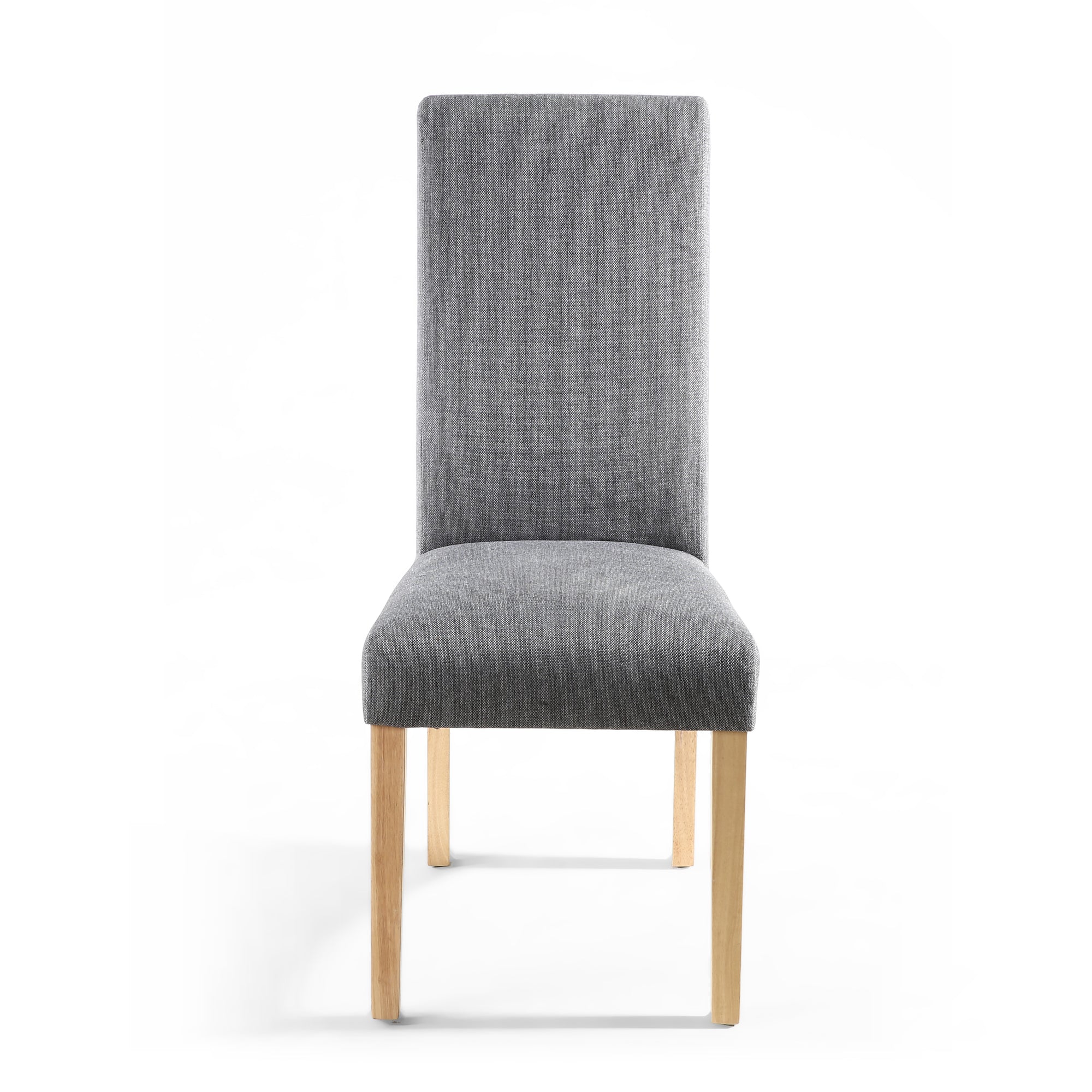 Shankar Steel Grey Linen Effect Wave Back Dining Chair