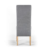 Shankar Silver Grey Linen Effect Wave Back Dining Chair