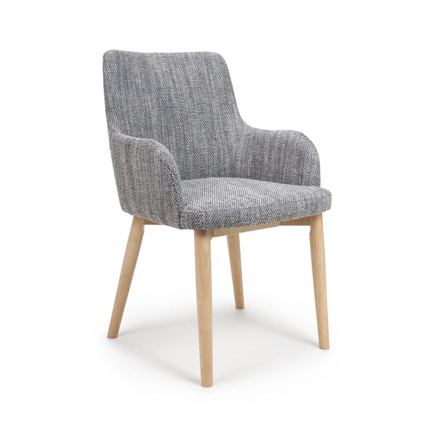 Hawksmoor Sidcup Tweed Grey Dining Chair (Pair)