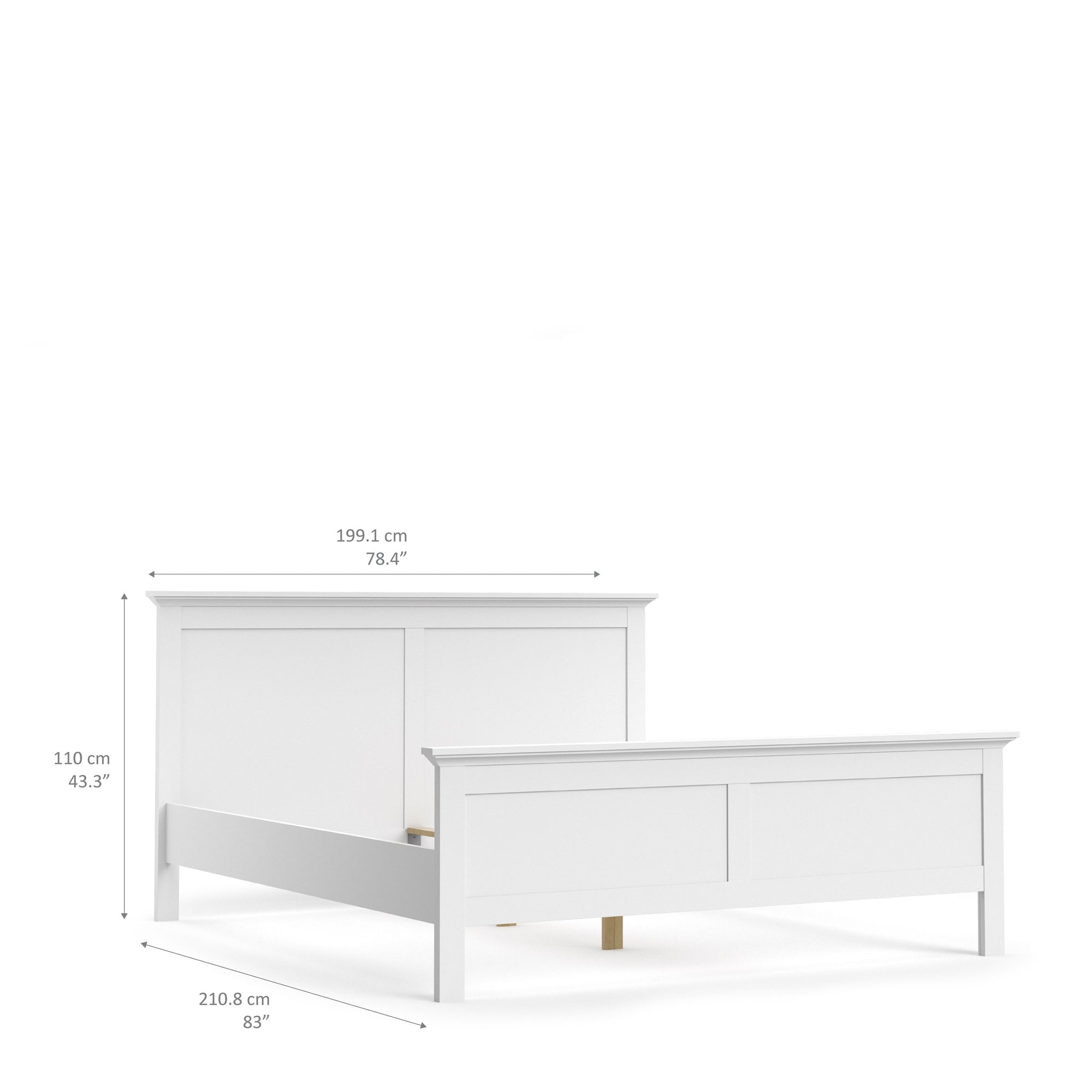 Axton Westchester Super King Bed (180 x 200) in White