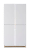 Gillmore Space Alberto Wardrobe White With Brass Accent