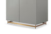 Gillmore Space Alberto Wardrobe Grey With Brass Accent