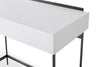 Gillmore Space Alberto Dressing Table White With Dark Chrome Accent