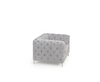 Alegra Grey Plush Armchair