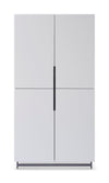 Gillmore Space Alberto Wardrobe White With Dark Chrome Accent