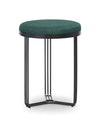 Gillmore Space Finn Circular Side Table Or Stool Conifer Green Upholstered & Black Frame