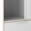 Axton Clason Wardrobe - 2 Doors 4 Drawers In White and Oak