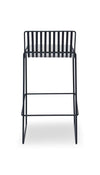 Gillmore Space Finn Bar Stool Silver Upholstered & Black Frame