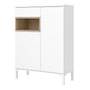 Axton Blauzes Sideboard 2 Door 1 Drawer In White And Oak