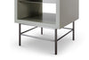 Gillmore Space Alberto Side Table Grey With Dark Chrome Accent