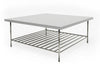 Gillmore Space Alberto Square Coffee Table Grey With Dark Chrome Accent