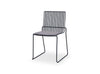 Gillmore Space Finn Stacking Dining Chair Pewter Grey Upholstered & Black Frame