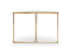 Gillmore Space Finn Demi Lune Console Table Pale Oak Top & Brass Frame