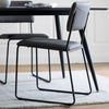 Mayfield Westlock Fabric Dining Chair Black Metal Legs (Pair)