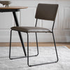 Mayfield Westlock Fabric Dining Chair Black Metal Legs (Pair)