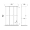 Axton Westchester Wardrobe with 3 Doors In White