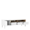 Axton Blauzes TV Unit 3 Drawers 1 Door in White and Oak