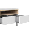 Axton Blauzes TV Unit 3 Drawers 1 Door in White and Oak