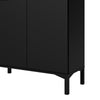 Axton Blauzes Sideboard 2 Door 1 Drawer in Black and Walnut