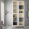 Axton Blauzes Display Cabinet Glazed 2 Doors in White and Oak