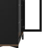 Axton Blauzes Display Cabinet Glazed 2 Doors in Black and Walnut