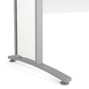 Axton Trinity Desk 150 cm In White With Silver Grey Steel Legs