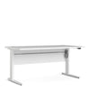 Axton Trinity Desk 150 cm In White With Height Adjustable Legs With Electric Control In White