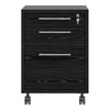 Axton Trinity Mobile file Cabinet In Black Woodgrain