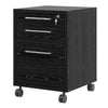 Axton Trinity Mobile file Cabinet In Black Woodgrain