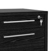 Axton Trinity Mobile file Cabinet In Black Woodgrain