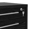 Axton Trinity Mobile Cabinet In Black Woodgrain