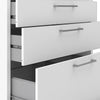 Axton Trinity Bookcase 4 Shelves with 2 Drawers + 2 File Drawers In White