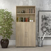 Axton Trinity Bookcase 4 Shelves with 2 Doors in Oak