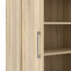 Axton Trinity Bookcase 4 Shelves with 2 Doors in Oak