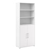 Axton Trinity Bookcase 5 Shelves with 2 Doors in White