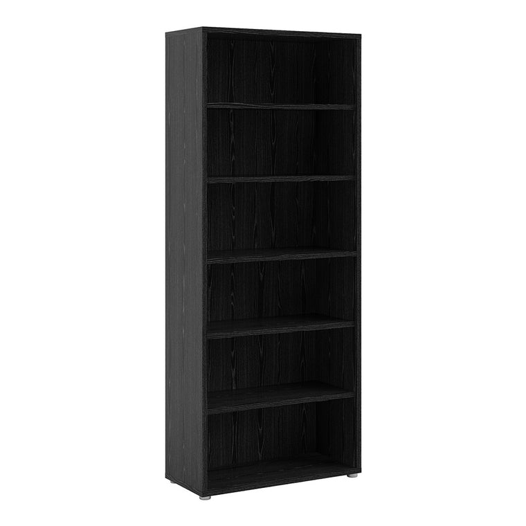 Axton Trinity Bookcase 4 Shelves in Black woodgrain