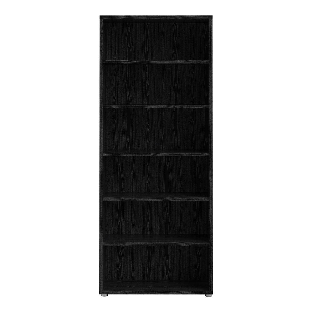 Axton Trinity Bookcase 4 Shelves in Black woodgrain