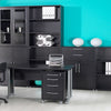 Axton Trinity Bookcase 2 Shelves with 2 Drawers And 2 Doors In Black