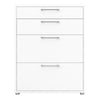 Axton Trinity Bookcase 2 Shelves with 2 Drawers + 2 File Drawers in White