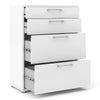 Axton Trinity Bookcase 2 Shelves with 2 Drawers + 2 File Drawers in White