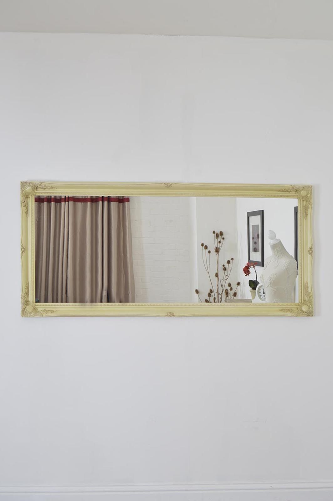 Hamilton Baroque Ivory Cream Shabby Chic Design Large Dress Mirror 167 x 76 CM