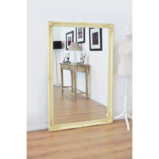 Hamilton Cream Shabby Chic Design Leaner Mirror 167 x 106 CM